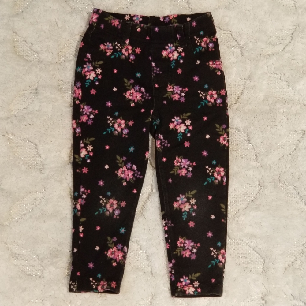 Toddler girls floral print sweat pants